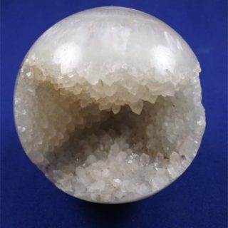 Agate Geode Sphere With Clear Quartz 1