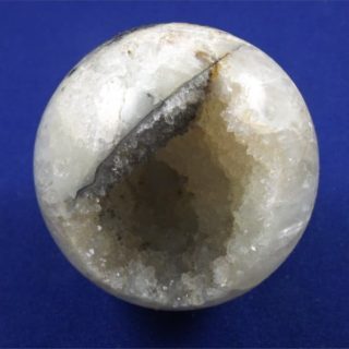 Agate Geode Sphere With Clear Quartz 2