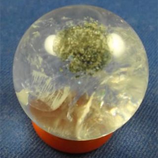 clear quartz with chlorite mini sphere 1