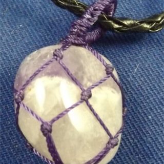 Amethyst Tumbled Stone Necklace