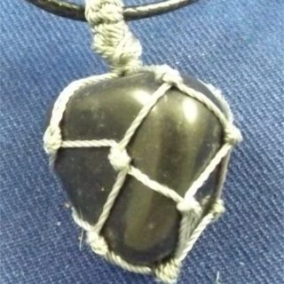 Apache Tears Tumbled Stone Necklace