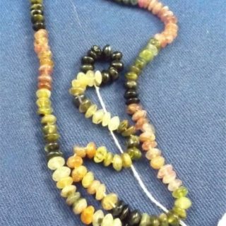 tourmaline bead strand multi-color