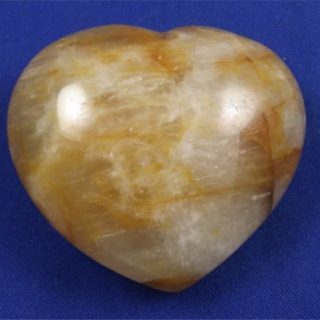 Yellow Hematoid Quartz Heart 1