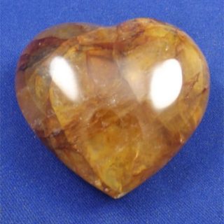 Yellow Hematoid Quartz Heart 7