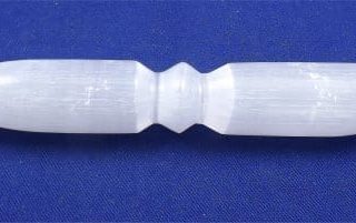 selenite double point wand