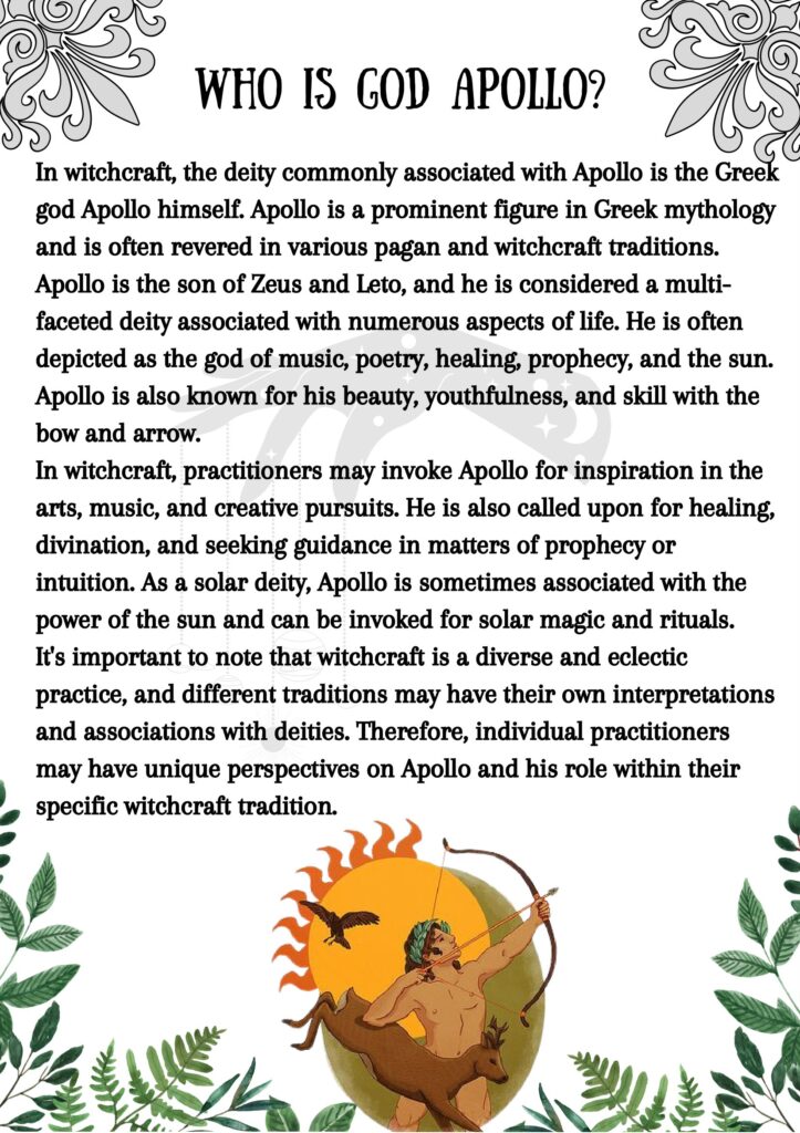 Apollo Invocation And Altar Guide - Bos Pages