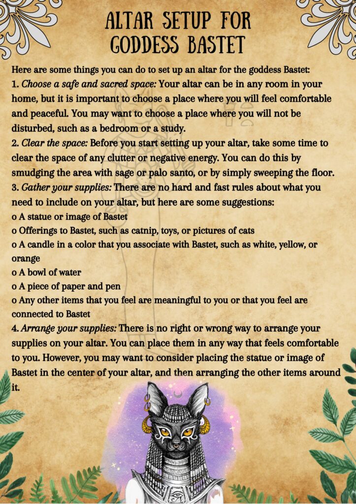 Bastet Invocation And Altar Guide - Bos Pages