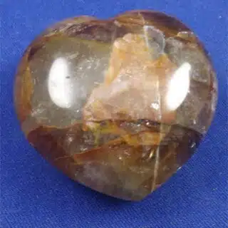 Yellow Hematoid Quartz Heart 10