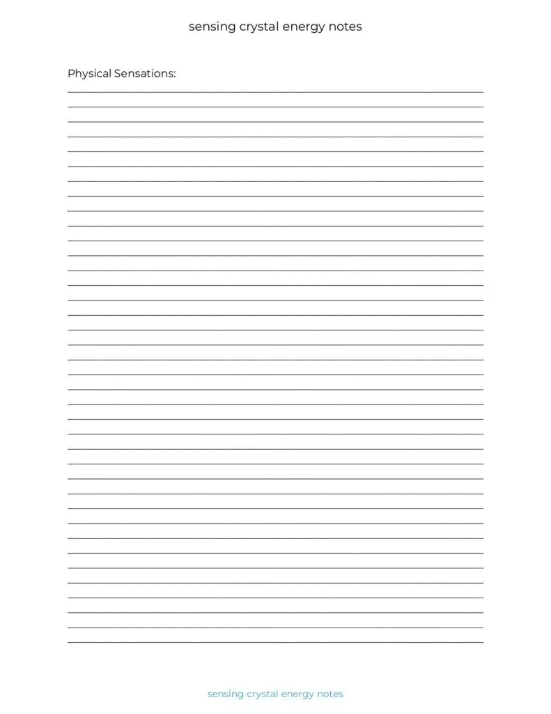 Crystal Energy Notes pdf