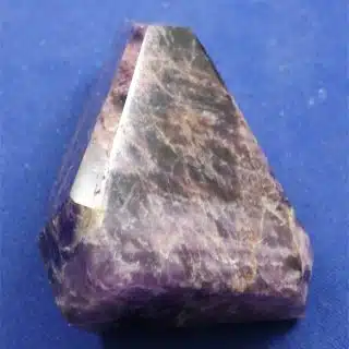 Hematite included Amethyst Free Form Prism 4