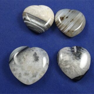 Banded Black Agate Heart 1