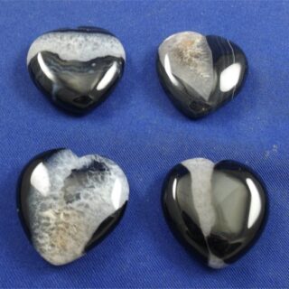 Banded Black Agate Heart 2