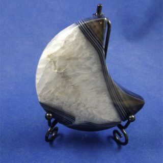 Black Agate And Quartz Moon 2